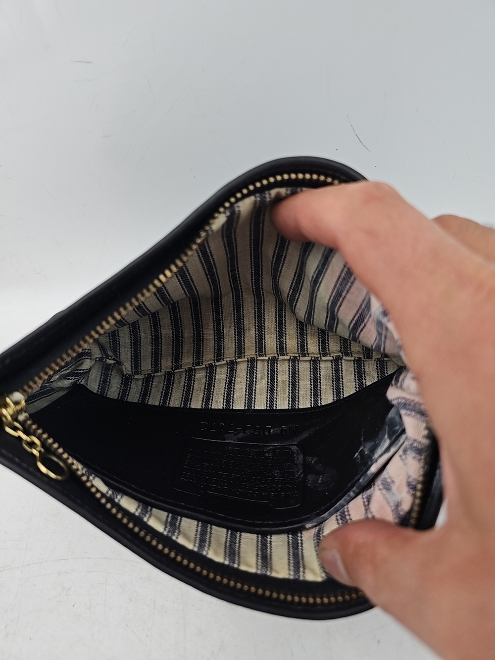 Coach Black Leather Clutch Pouch - Picture 3 of 7